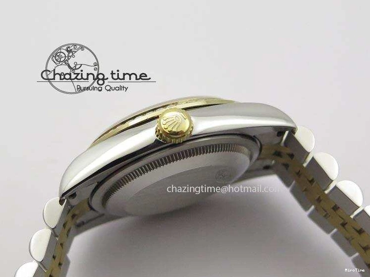 MiroTime 1219 HighPerformance DateJust 116234 BP Best Edition SS YG Gold Dial Diamond Markers On SS Bracelet A2824 V 3940